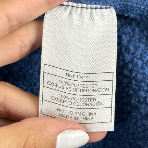 Nike ACG Blue Zip Front Fleece Long Sleeve Jacket Size Medium Women - Picture 11 of 13